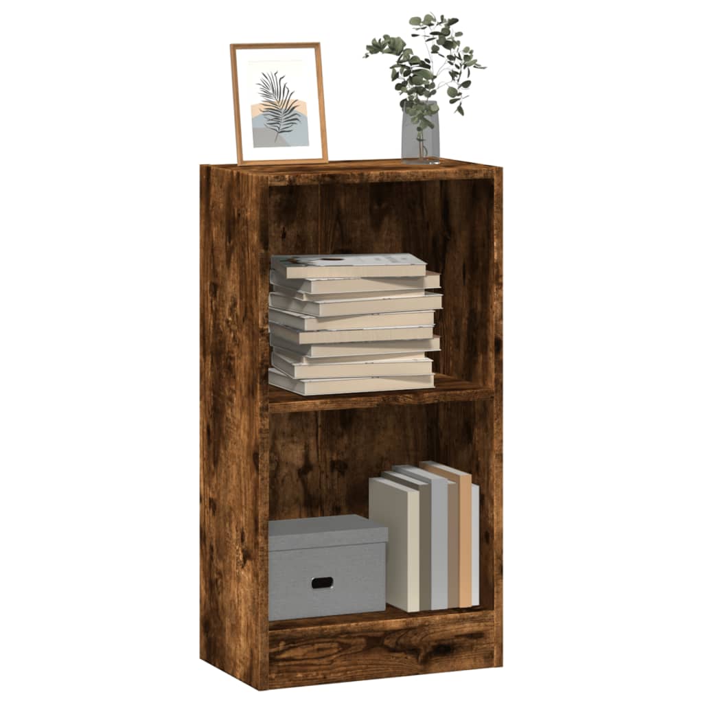 Bokhylle Røkt Eik 40X24X76 Cm Konstruert Tre