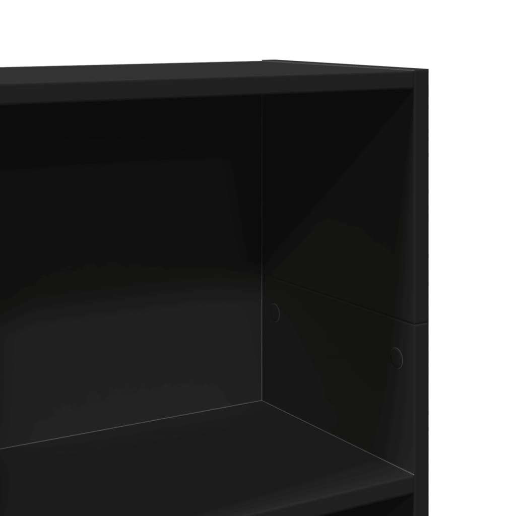 Bokhylle Svart 40X24X109 Cm Konstruert Tre