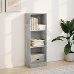 Bokhylle Betonggrå 40X24X109 Cm Konstruert Tre