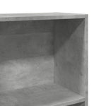 Bokhylle Betonggrå 40X24X109 Cm Konstruert Tre