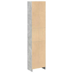 Bokhylle Betonggrå 40X24X176 Cm Konstruert Tre