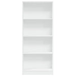 Bokhylle Hvit 60X24X143 Cm Konstruert Tre