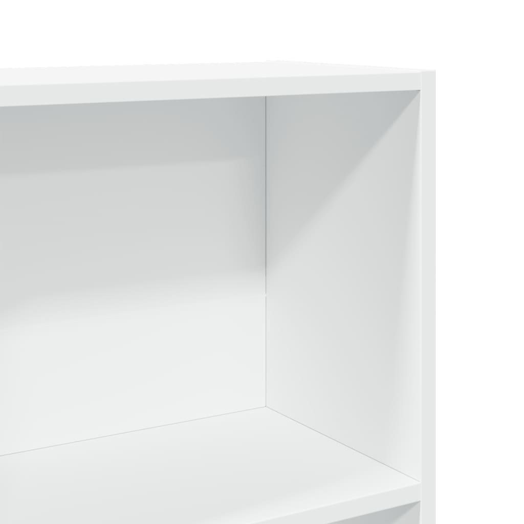 Bokhylle Hvit 60X24X143 Cm Konstruert Tre