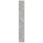 Bokhylle Betonggrå 60X24X176 Cm Konstruert Tre