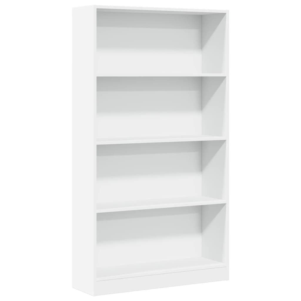 Bokhylle Hvit 80X24X143 Cm Konstruert Tre