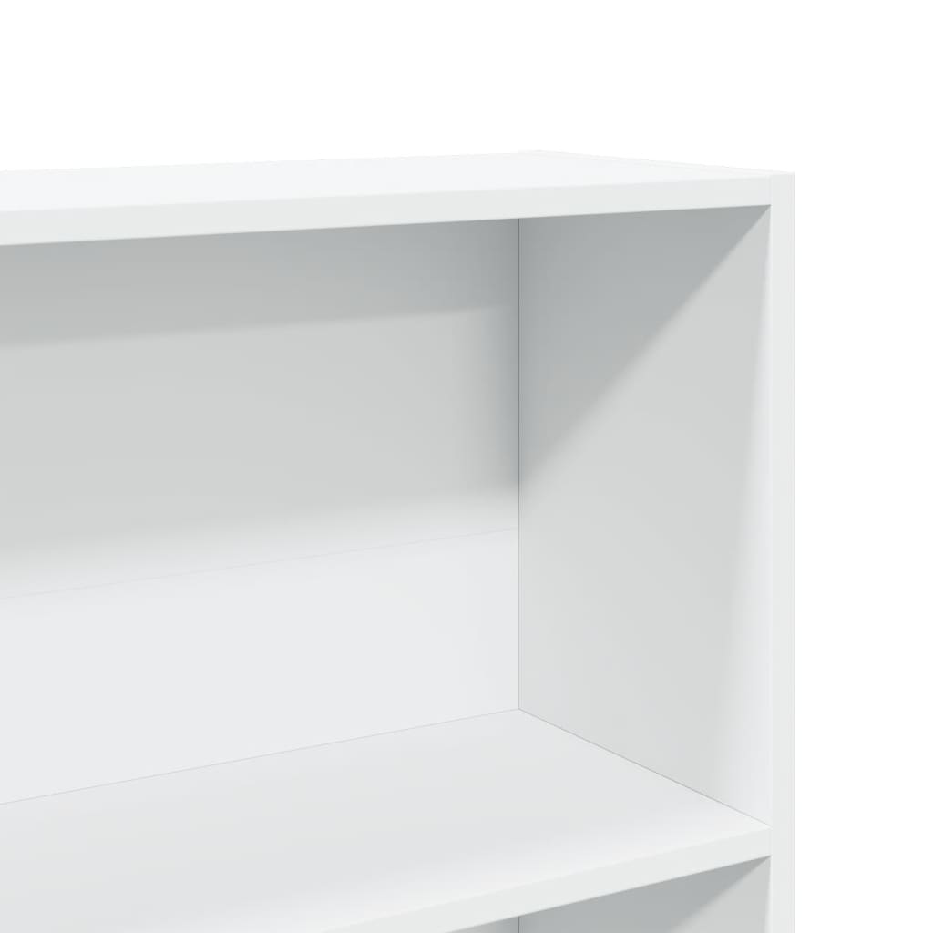 Bokhylle Hvit 80X24X143 Cm Konstruert Tre