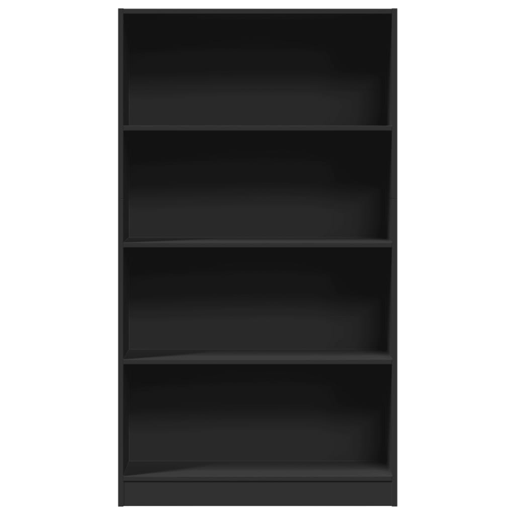 Bokhylle Svart 80X24X143 Cm Konstruert Tre