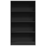 Bokhylle Svart 80X24X143 Cm Konstruert Tre