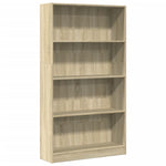 Bokhylle Sonoma Eik 80X24X143 Cm Konstruert Tre