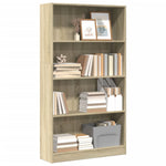Bokhylle Sonoma Eik 80X24X143 Cm Konstruert Tre