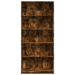 Bokhylle Røkt Eik 80X24X176 Cm Konstruert Tre