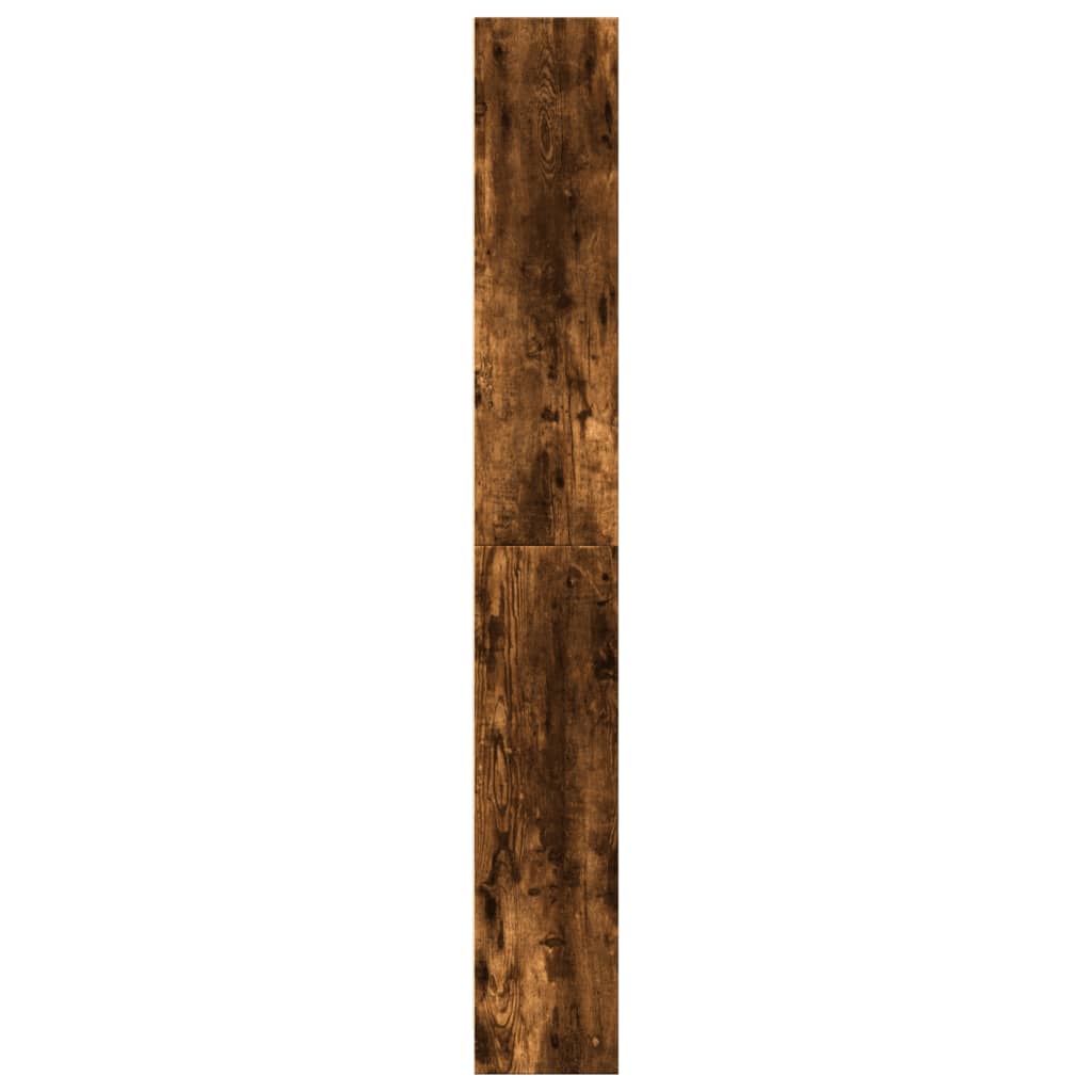 Bokhylle Røkt Eik 80X24X176 Cm Konstruert Tre
