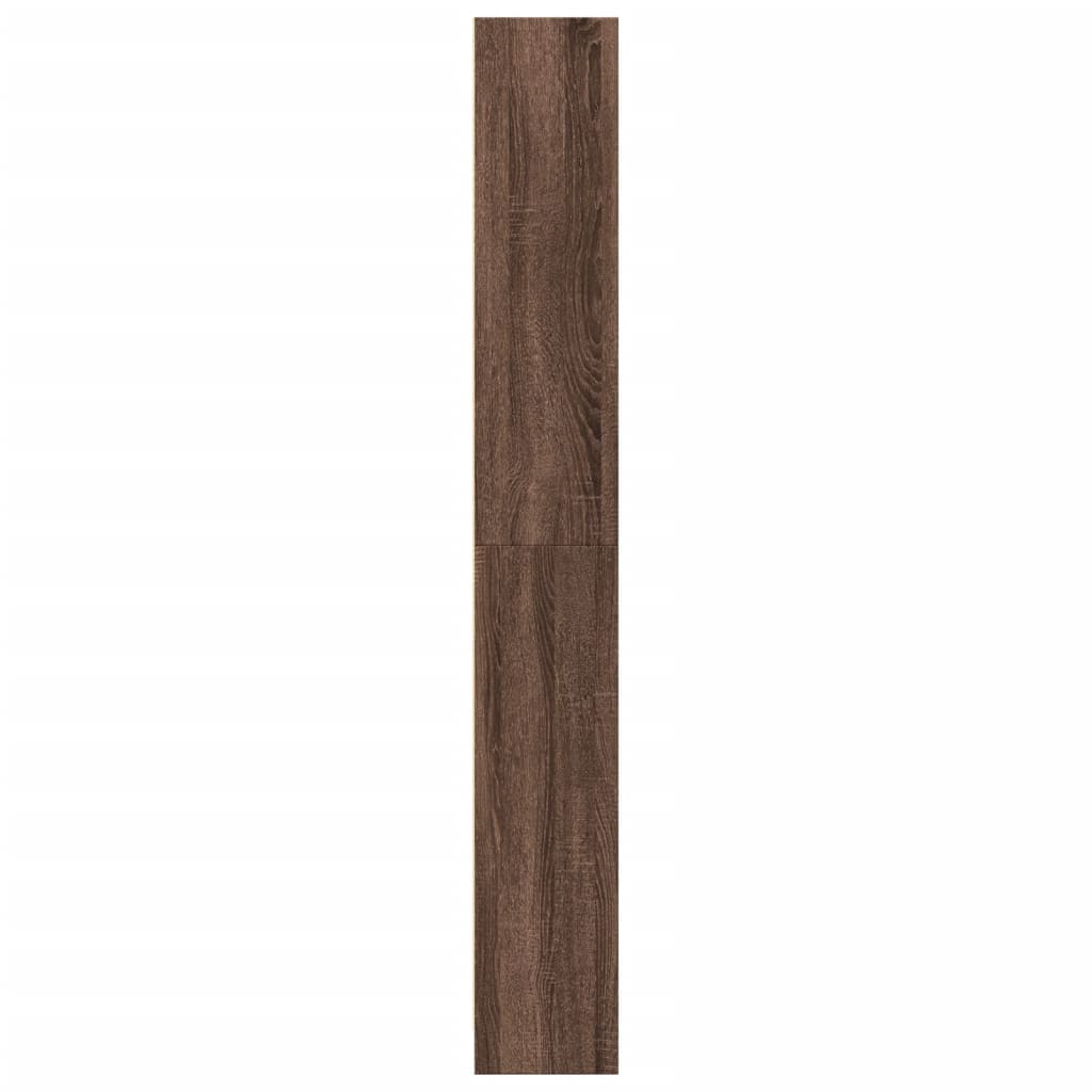 Bokhylle Brun Eik 80X24X176 Cm Konstruert Tre