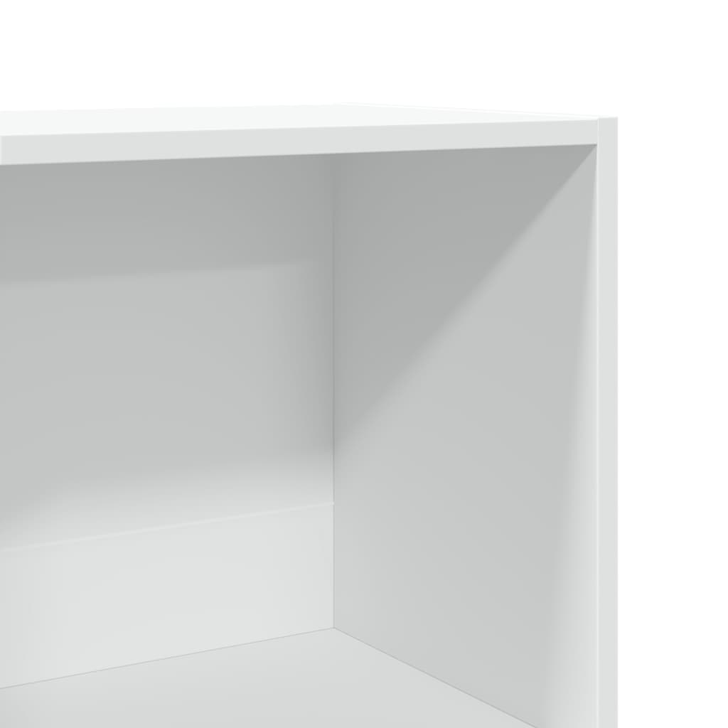 Bokhylle Hvit 40X30X189 Cm Konstruert Tre