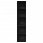 Bokhylle Svart 40X30X189 Cm Konstruert Tre