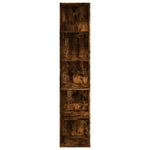 Bokhylle Røkt Eik 40X30X189 Cm Konstruert Tre
