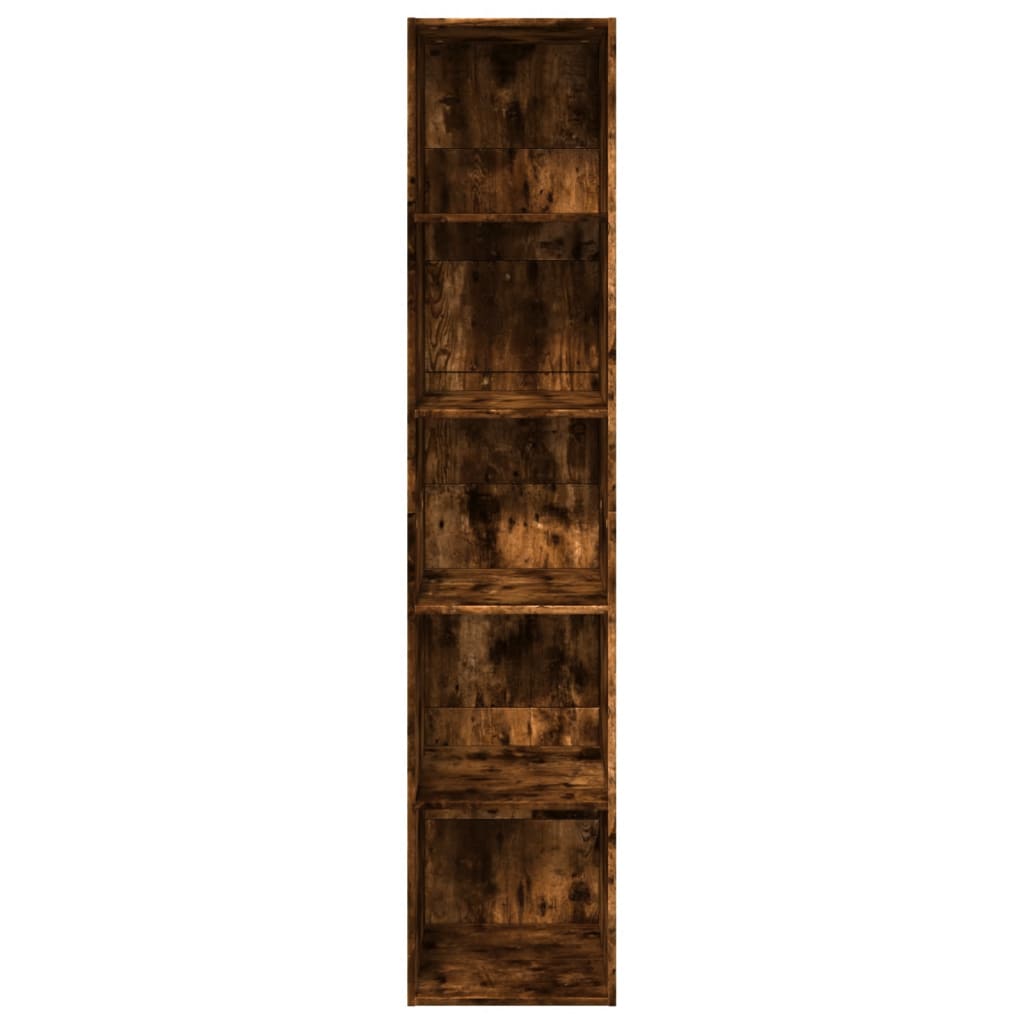 Bokhylle Røkt Eik 40X30X189 Cm Konstruert Tre