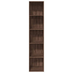 Bokhylle Brun Eik 40X30X189 Cm Konstruert Tre
