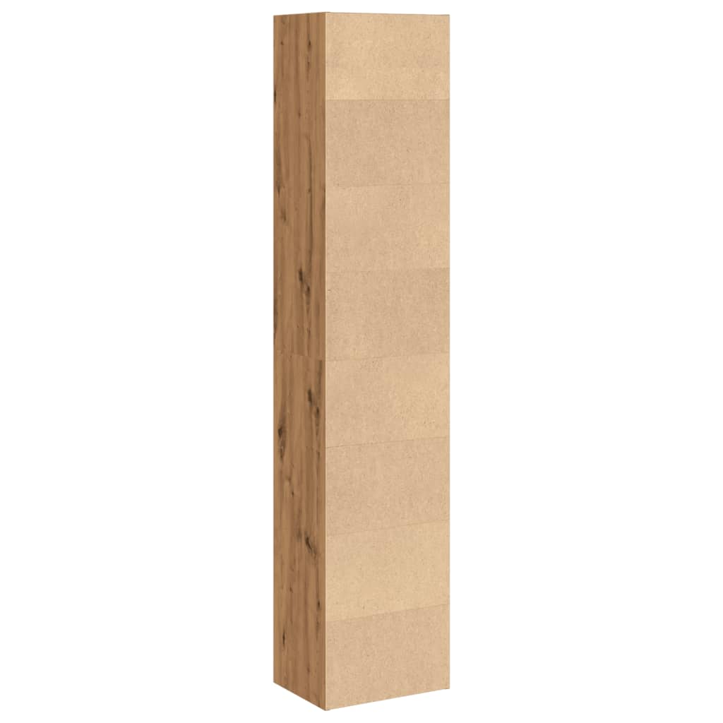 Bokhylle Artisan Eik 40X30X189 Cm Konstruert Tre