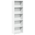 Bokhylle Hvit 60X30X189 Cm Konstruert Tre