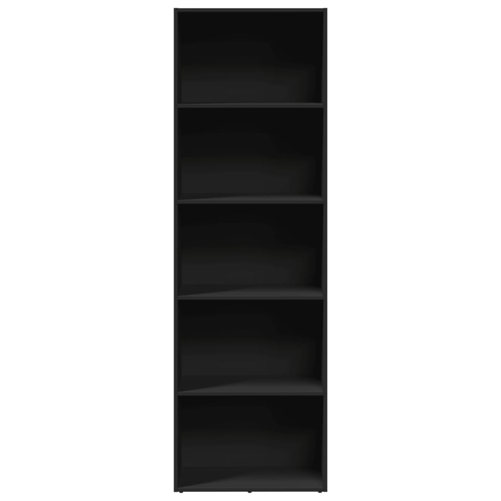 Bokhylle Svart 60X30X189 Cm Konstruert Tre