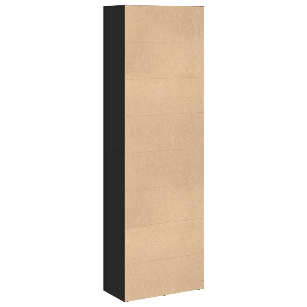 Bokhylle Svart 60X30X189 Cm Konstruert Tre