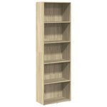 Bokhylle Sonoma Eik 60X30X189 Cm Konstruert Tre