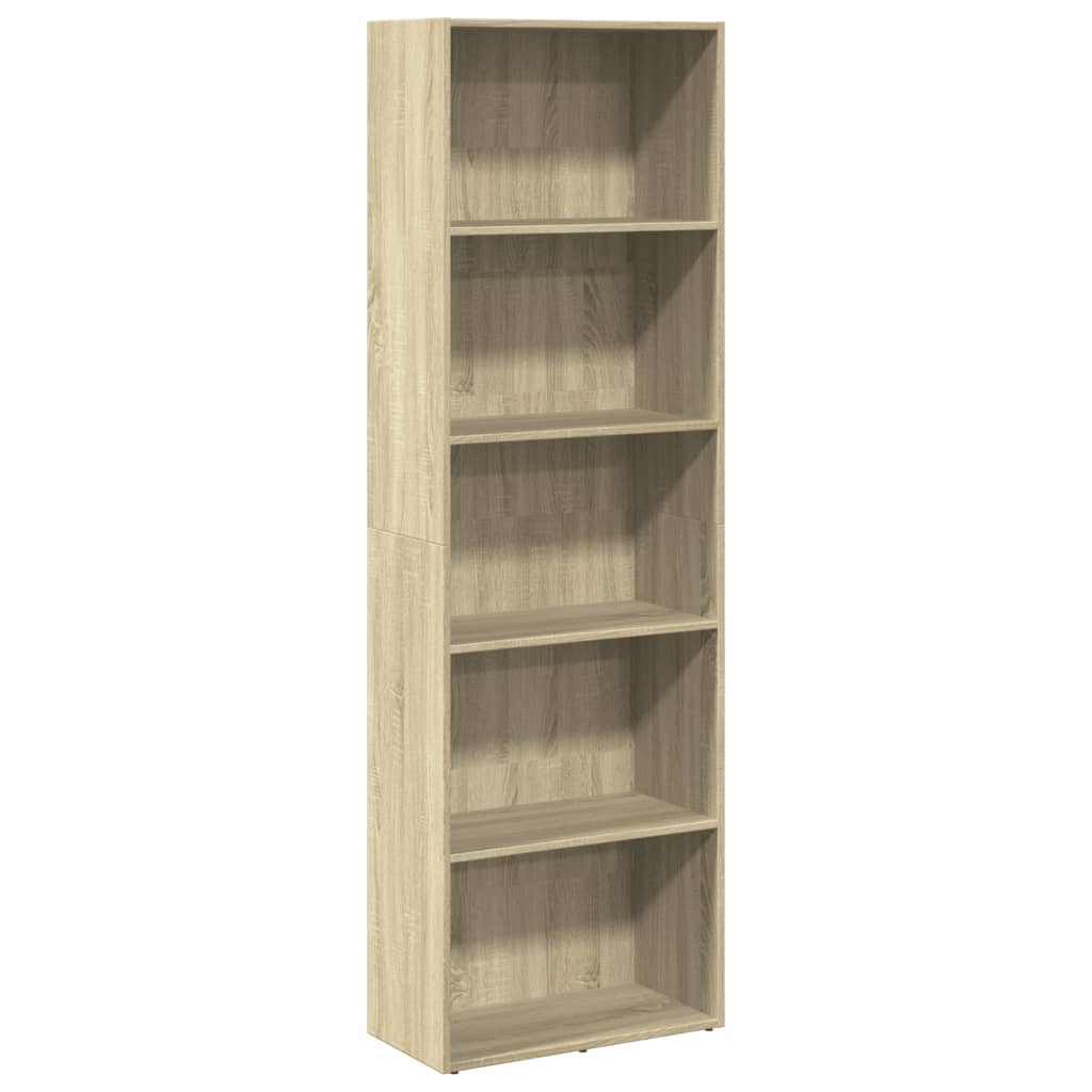Bokhylle Sonoma Eik 60X30X189 Cm Konstruert Tre