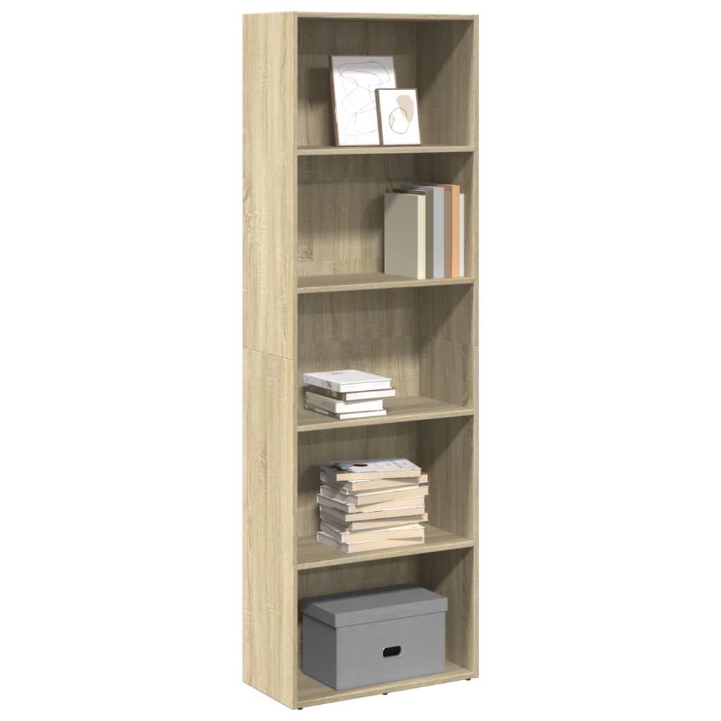 Bokhylle Sonoma Eik 60X30X189 Cm Konstruert Tre