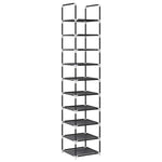 Skostativ 10-Lags Svart 33X33X174 Cm Ikke-Vevd Stoff
