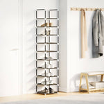 Skostativ 10-Lags Svart 33X33X174 Cm Ikke-Vevd Stoff