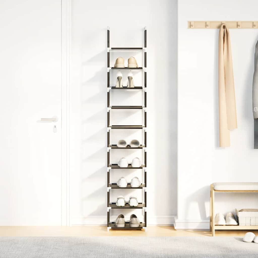 Skostativ 10-Lags Svart 33X33X174 Cm Ikke-Vevd Stoff