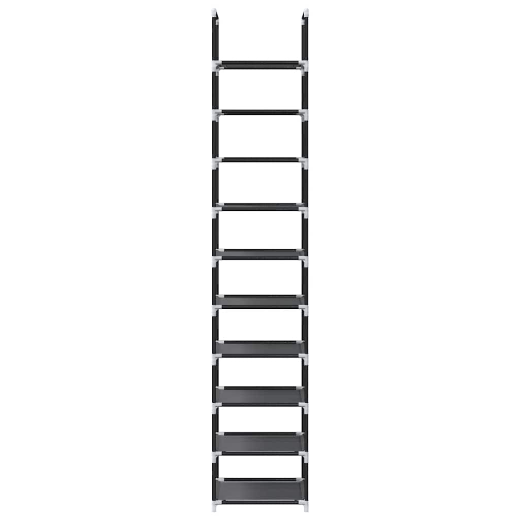 Skostativ 10-Lags Svart 33X33X174 Cm Ikke-Vevd Stoff