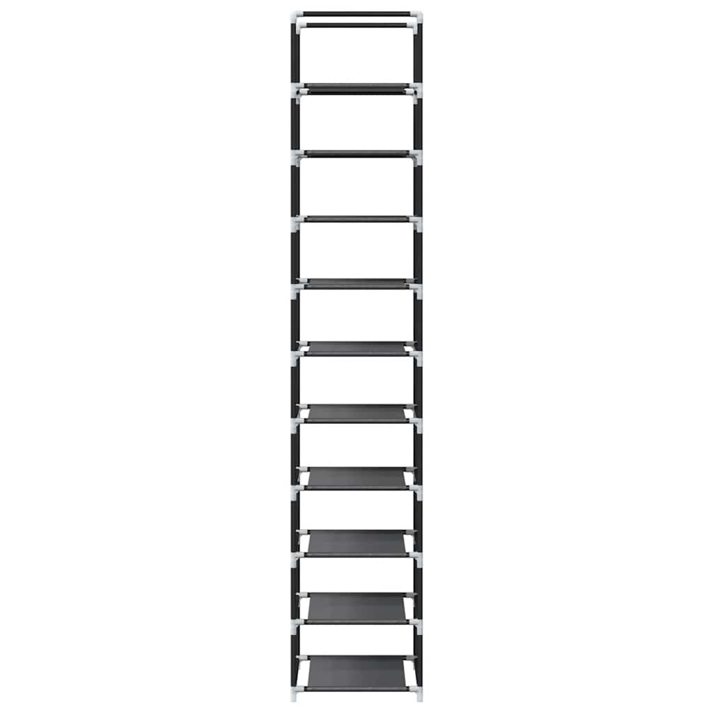 Skostativ 10-Lags Svart 33X33X174 Cm Ikke-Vevd Stoff