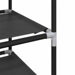 Skostativ 10-Lags Svart 33X33X174 Cm Ikke-Vevd Stoff
