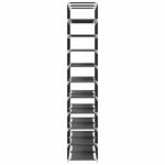 Skohyller 2 Stk 10-Lags Svart 33X33X174 Cm Ikke-Vevd Stoff