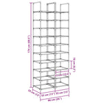 Skohyller 2 Stk 10-Lags Svart 33X33X174 Cm Ikke-Vevd Stoff