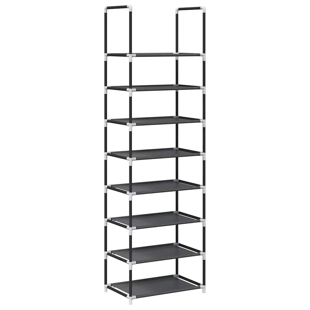 Skostativ 8-Lags Svart 44X28X145 Cm Ikke-Vevd Stoff