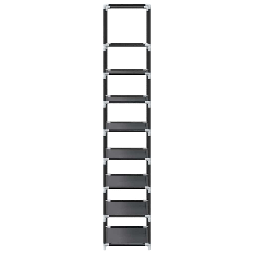 Skostativ 8-Lags Svart 44X28X145 Cm Ikke-Vevd Stoff
