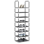 Skostativ 8-Lags Svart 44X28X145 Cm Ikke-Vevd Stoff