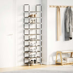 Skostativ 10-Lags Svart 44X28X180 Cm Ikke-Vevd Stoff