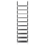 Skostativ 10-Lags Svart 44X28X180 Cm Ikke-Vevd Stoff