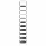 Skostativ 10-Lags Svart 44X28X180 Cm Ikke-Vevd Stoff