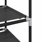 Skostativ 10-Lags Svart 44X28X180 Cm Ikke-Vevd Stoff