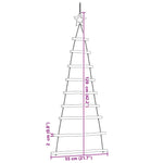 Hengende Juletrær Med Toppstjerner 2 Stk 55X120 Cm Naturlig Gren