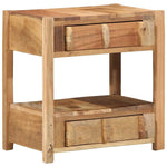 Sidetabell Brun 43 X 32 X 46 Cm Massivt Gjenvunnet Tre