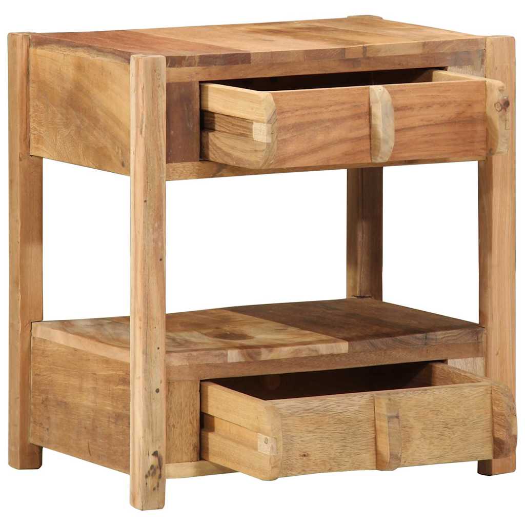 Sidetabell Brun 43 X 32 X 46 Cm Massivt Gjenvunnet Tre