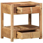 Sidetabell Brun 43 X 32 X 46 Cm Massivt Gjenvunnet Tre