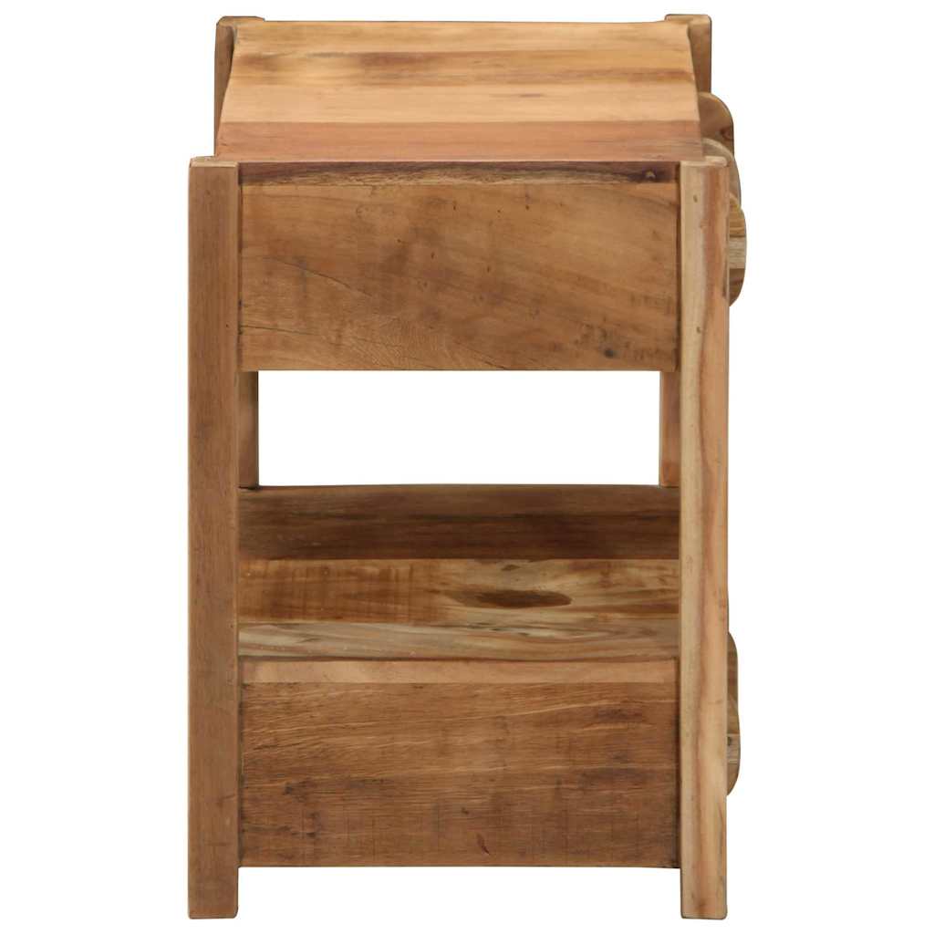 Sidetabell Brun 43 X 32 X 46 Cm Massivt Gjenvunnet Tre