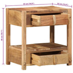 Sidetabell Brun 43 X 32 X 46 Cm Massivt Gjenvunnet Tre